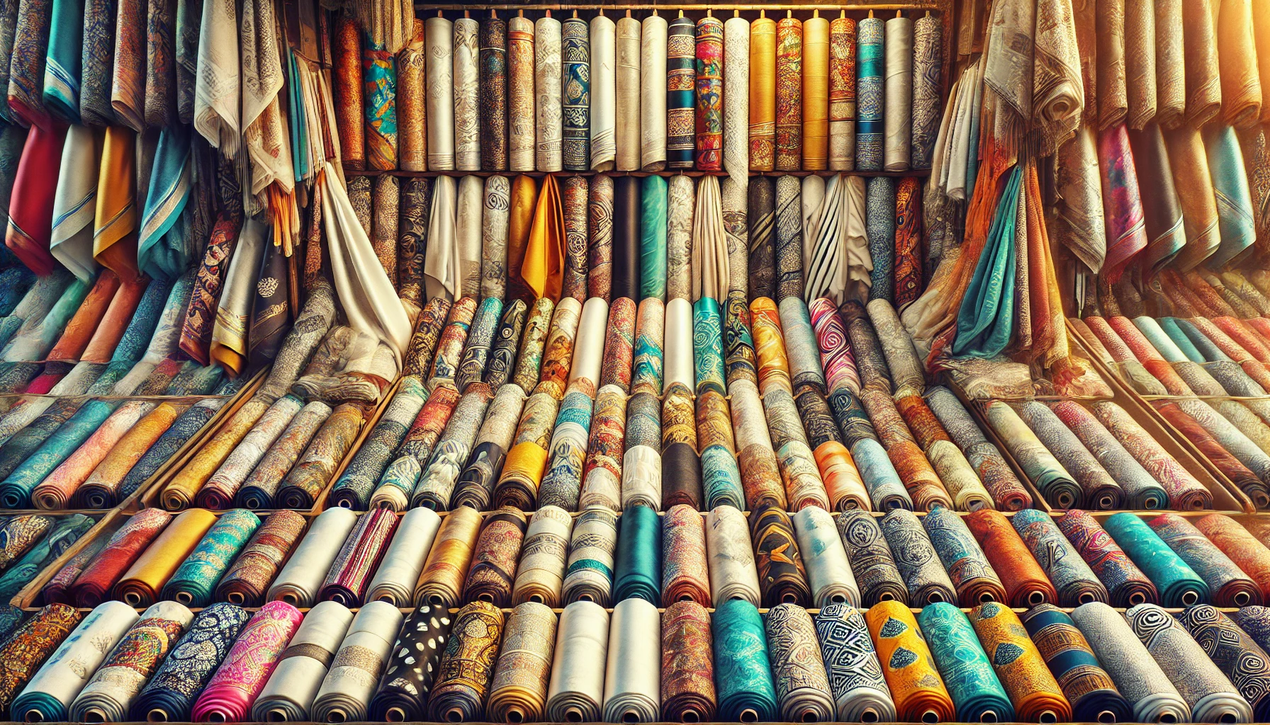 Textile materials display